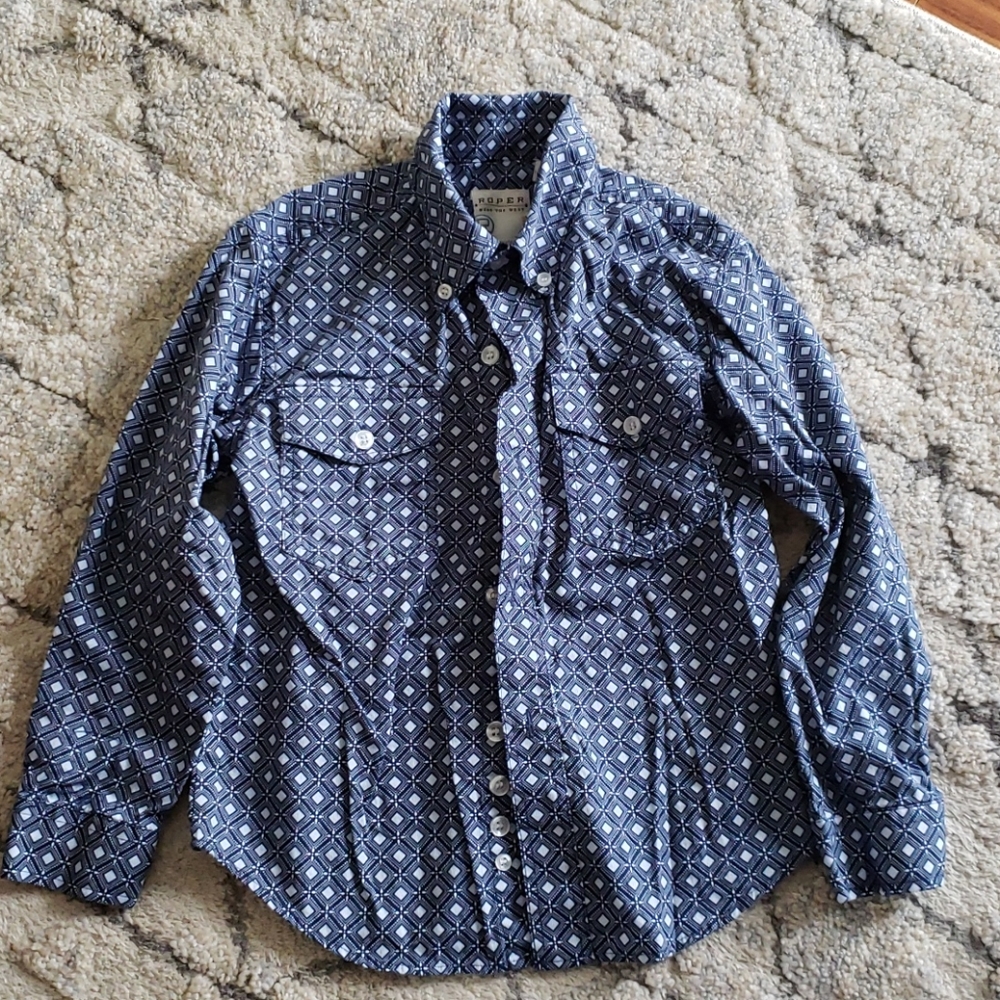 Roper boys long sleeve button up